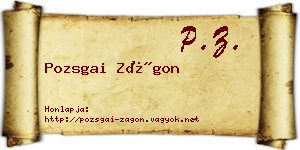 Pozsgai Zágon névjegykártya